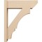 Ekena Millwork 8-in W x 26-in D x 32-in H Balboa Slat Rough Cedar Woodgrain TimberThane Outlooker, Primed Tan OUTUR080X26X32BOA24RCPR - alternate 2